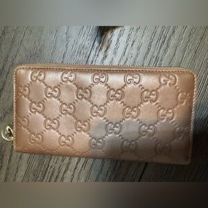 Guccissima tan/blush wallet